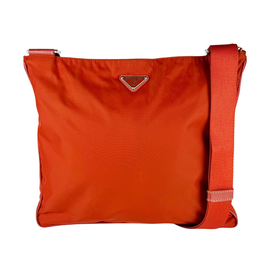 プラダ PRADA ショルダーバッグ ナイロン オレンジ ユニセックス【中古】 z11077
