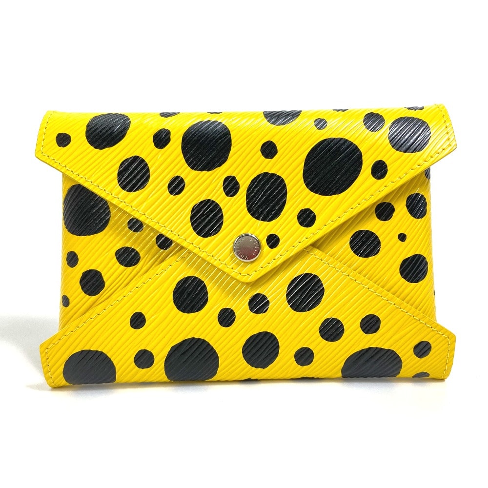 ルイヴィトン LOUIS VUITTON 草間彌生 LV × YK ポシェット・キリガミ M81959 イエローレザードットのみ キリガミ ポーチ レザー イエロー×ブラック 未使用