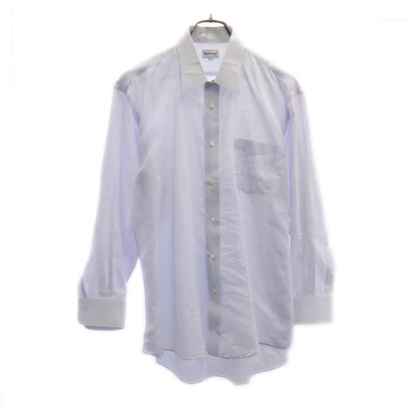 Burberrys バーバリーズ 90s オールド リネンブレンド 長袖 シャツ 42 ブルー系