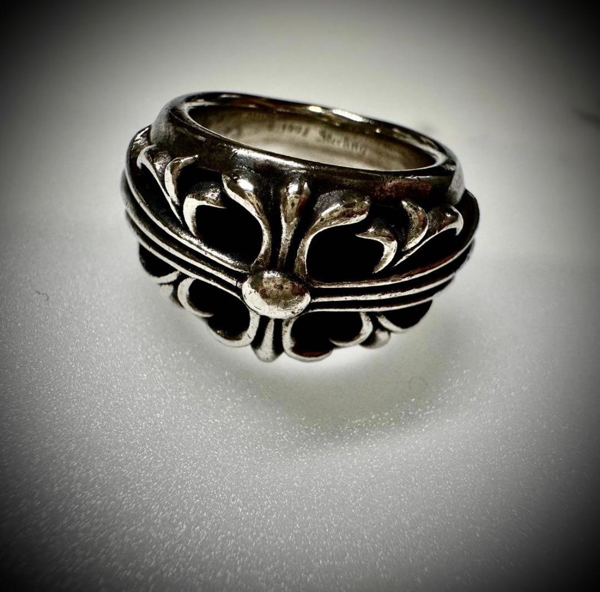 Chrome Hearts Floral Cross Ring "Silver"