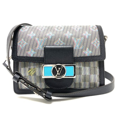 ルイヴィトン LOUIS VUITTON ドーフィーヌ MINI M55454 LVポップ 斜め掛けバッグ カバン ショルダーバッグ レザー ブルー