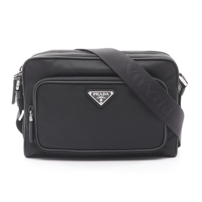 プラダ PRADA TESSUTO+SAFFIAN ショルダーバッグ バッグ ナイロン レディース ブラック系 2VH1902DMHF0002 【新品】