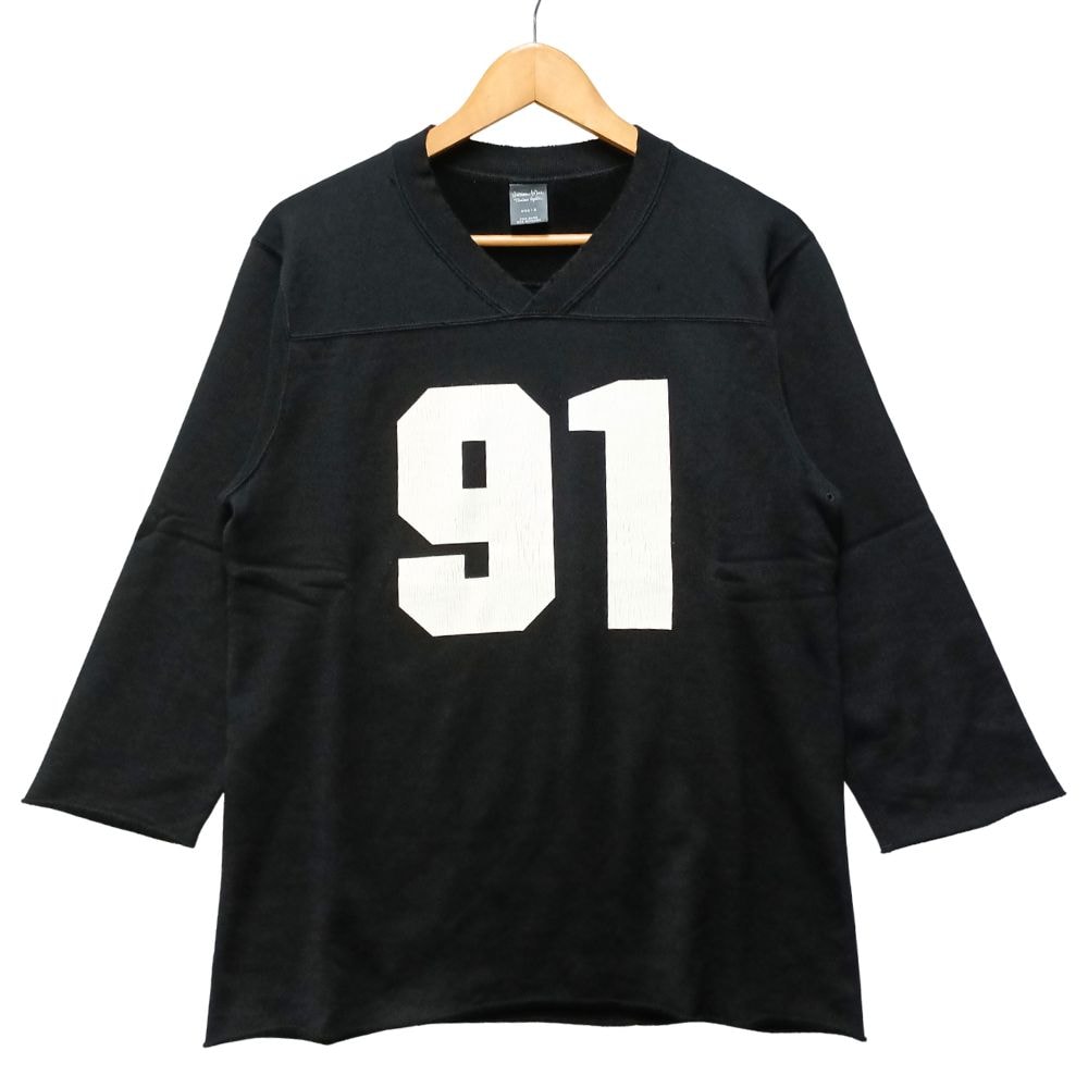 NUMBER(N)INE ナンバーナイン オリジナル  ROSE 91 プリント 加工 Vネック スウェットカットソー 55104