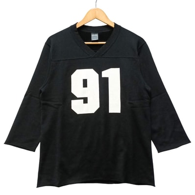 NUMBER(N)INE ナンバーナイン オリジナル ROSE 91 プリント 加工 Vネック スウェットカットソー 55104