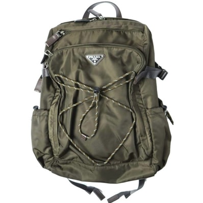 PRADA プラダ イタリア製 Speedrock Re-Nylon And Leather Backpack スピードロック リナイロン バックパック 2VZ122 2DMG F0334 MIMETICO OLIVE トライアングルロゴ リュック カバン