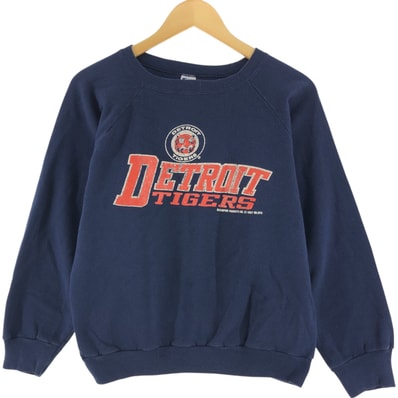 古着 80年代 チャンピオン Champion トリコタグ MLB DETROIT TIGERS デトロイトタイガース プリントスウェットシャツ トレーナー USA製 メンズL相当 ヴィンテージ/eaa528369
