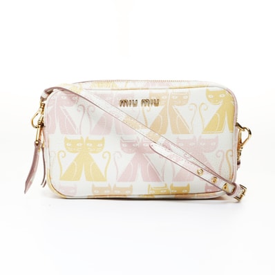 ミュウ ミュウ Miu Miu マドラスキャット ショルダーポーチ ショルダーバッグ【中古】