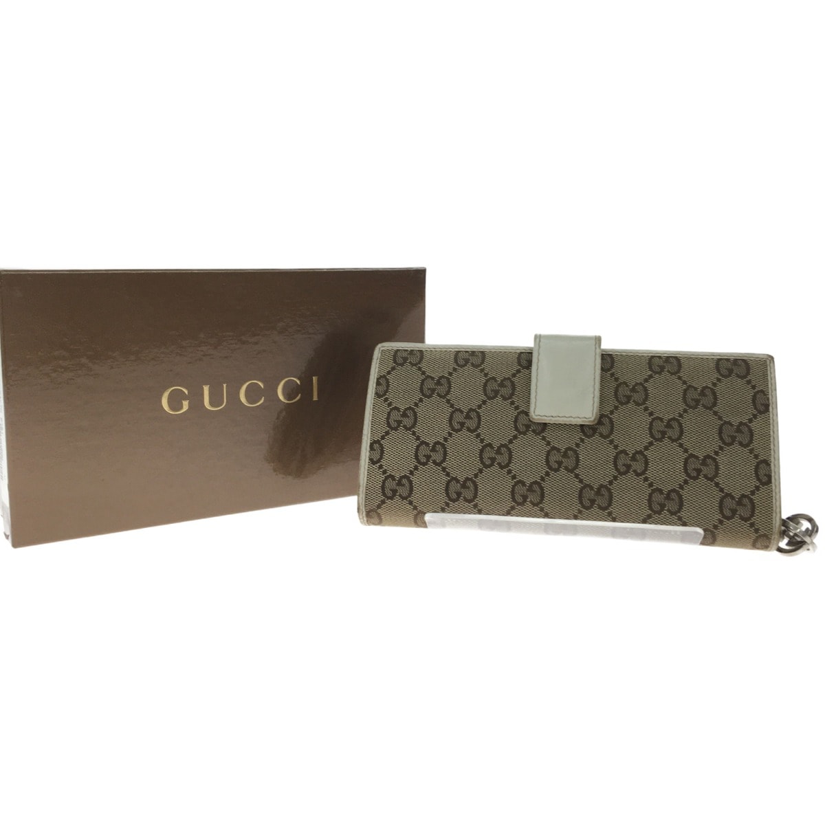 ▼▼GUCCI グッチ レディース 二つ折り長財布 GG柄 ジャガード 牛革 233024