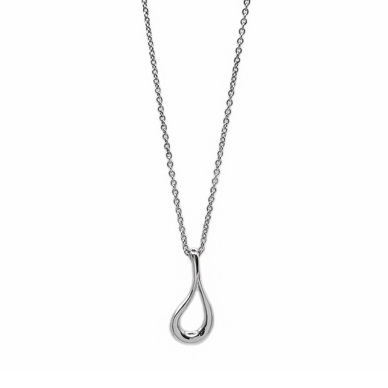 TIFFANY&Co. ティファニー オープンティアドロップ ネックレス
 ペンダント エルサ・ペレッティ SV925 シルバー 新品仕上済 レディース
 【中古】