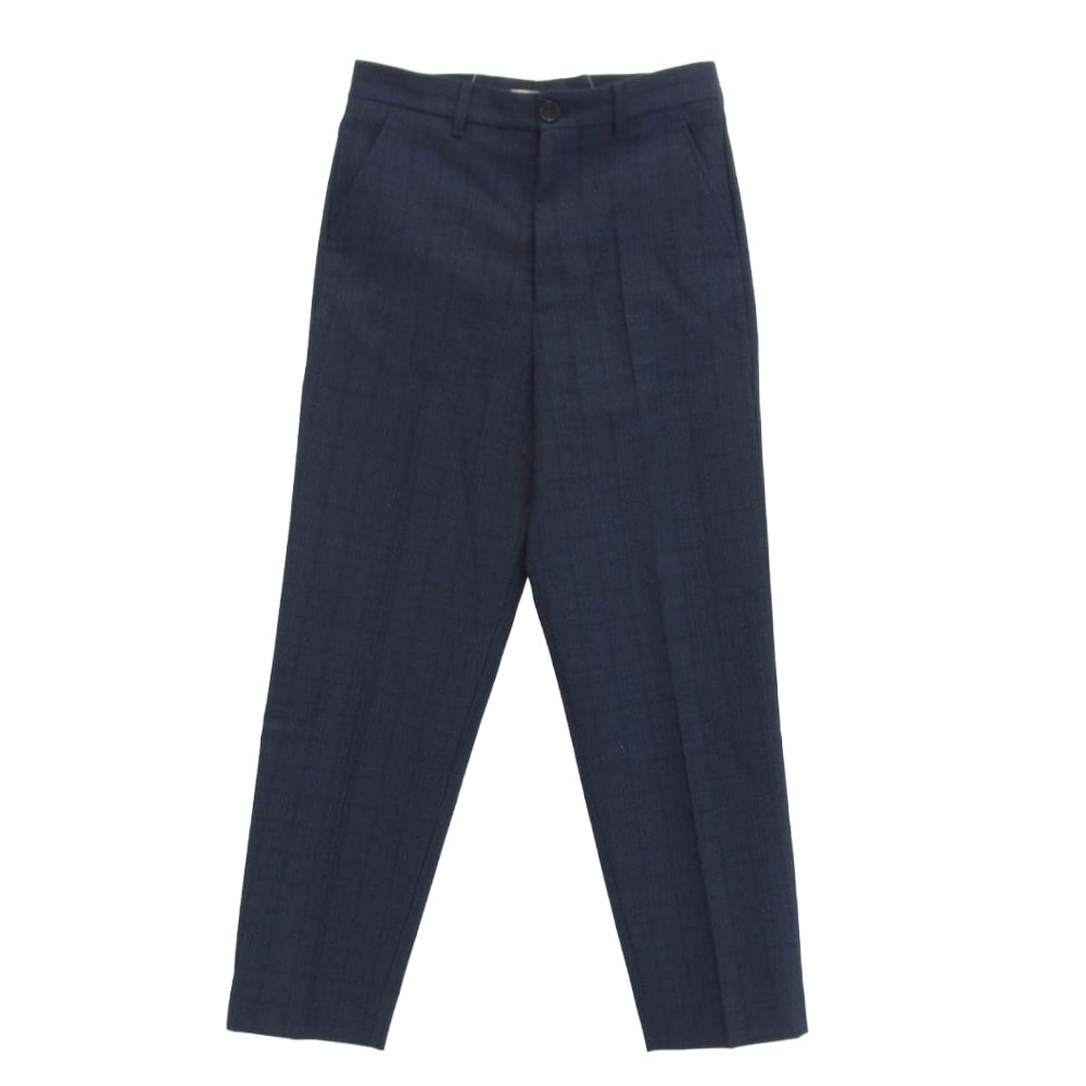 MARNI マルニ パンツ 18AW PUMU0001A0 TAILORED FLAT-FRONT PANTS テイラード フラット フロント パンツ ネイビー系 42【中古】
