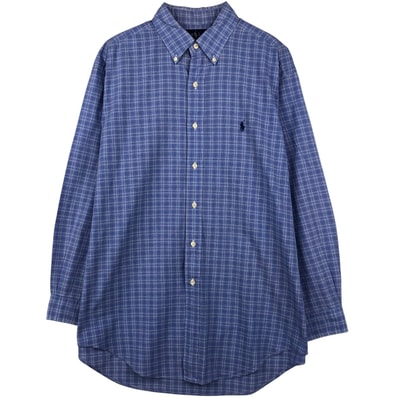 古着 ラルフローレン Ralph Lauren YARMOUTH 長袖 ボタンダウンチェックシャツ メンズL相当/eaa609683