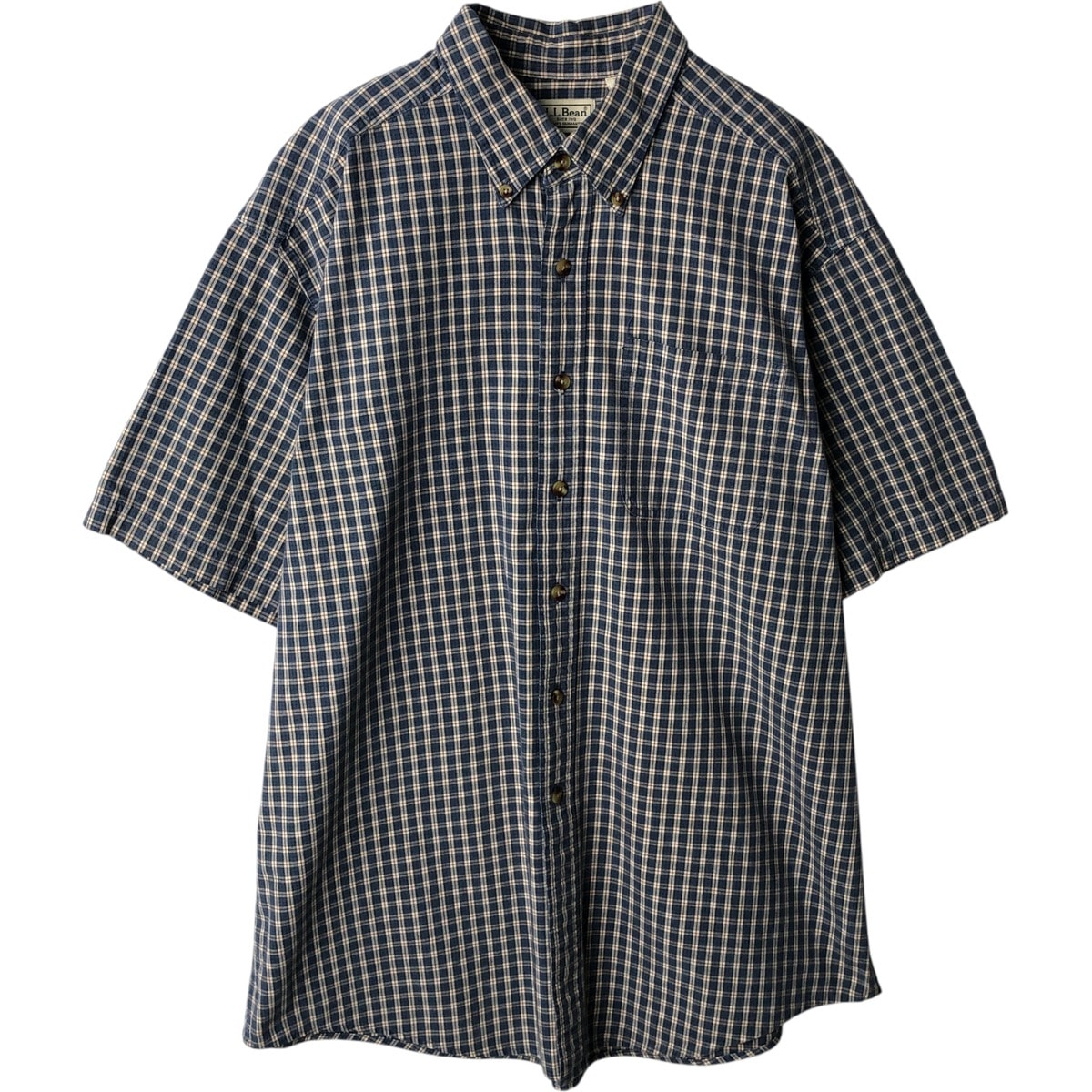 古着 90~00年代 エルエルビーン L.L.Bean 半袖 ボタンダウン チェックシャツ メンズL相当 ヴィンテージ/eaa638180