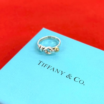 TIFFANY&Co. ティファニー フック&アイ ラブノット リング シルバー925 K18イエローゴールド リング・指輪 9号 シルバー
20352