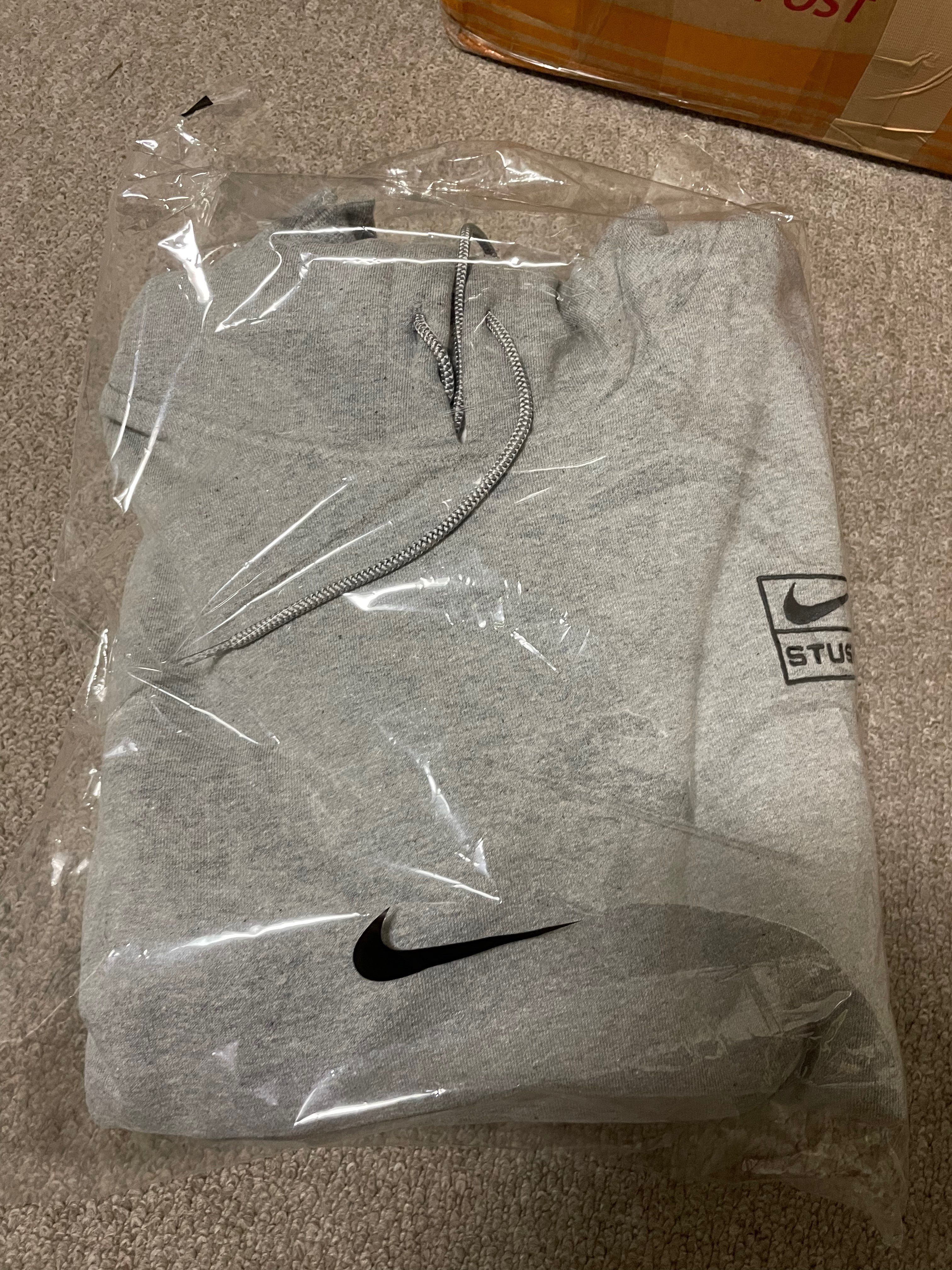 Stussy × Nike NRG Washed Hoodie (US Size) "Grey" DJ9488-063