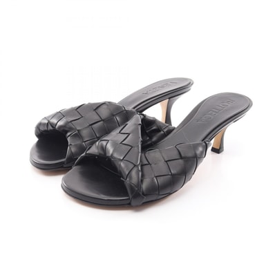 ボッテガヴェネタ BOTTEGA VENETA ブリンク イントレチャート ミュール 靴 レザー レディース ブラック系 【中古】