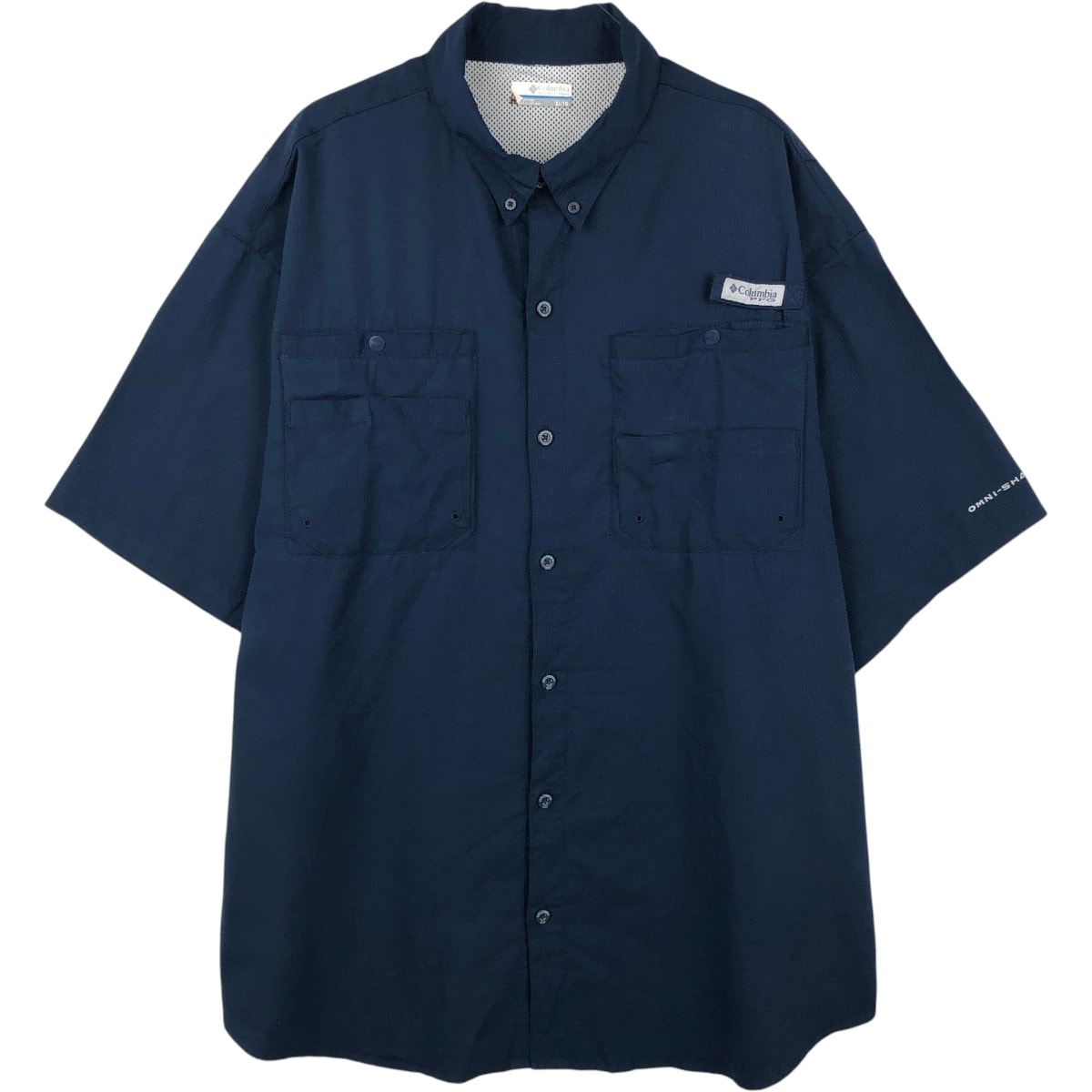 古着 コロンビア Columbia PFG OMNI-SHADE オムニシェイド ボタンダウン 半袖 フィッシングシャツ メンズXL相当/eaa659288