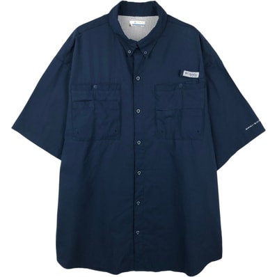 古着 コロンビア Columbia PFG OMNI-SHADE オムニシェイド ボタンダウン 半袖 フィッシングシャツ メンズXL相当/eaa659288