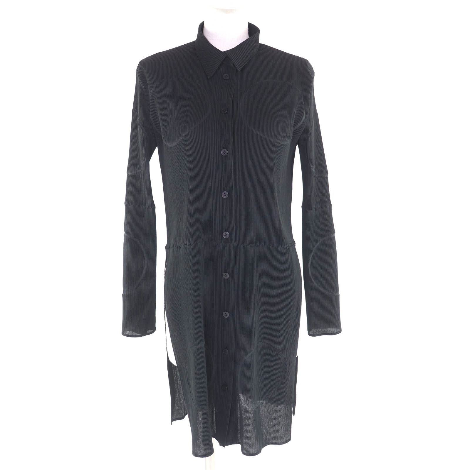 極美品 イッセイミヤケ カーディガン ブラック M IM84-FJ919