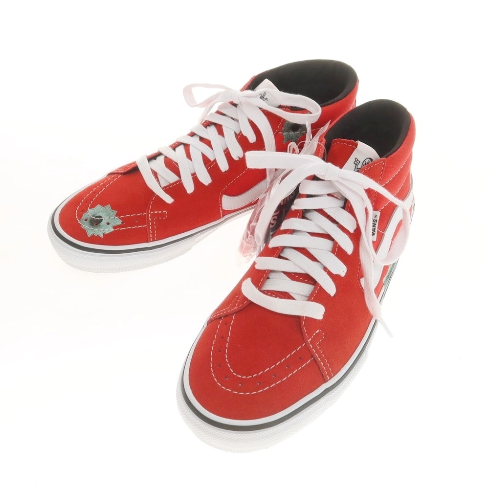 【中古】【未使用】シュプリーム Supreme × Nate Lowman VANS 2025年春夏 Skate Grosso Mid スニーカー レッド【サイズ27cm】【メンズ】