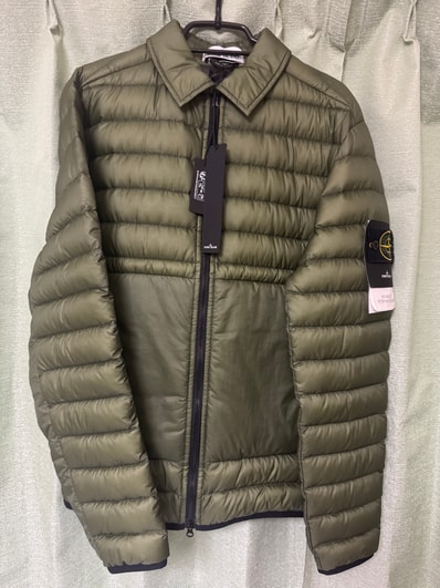 Stone Island 42124 Bio-Based Ripstop Nylon Light Down Shirt Jacket - 22SS "Olive Green"