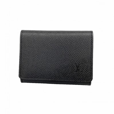 【6db2035】ルイヴィトン 名刺入れ タイガ アンヴェロップカルトドゥヴィジットNM M64595 ブラック【中古】メンズ