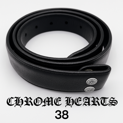 CH クロムハーツ スクロールラベル 黒 38 USA刻印