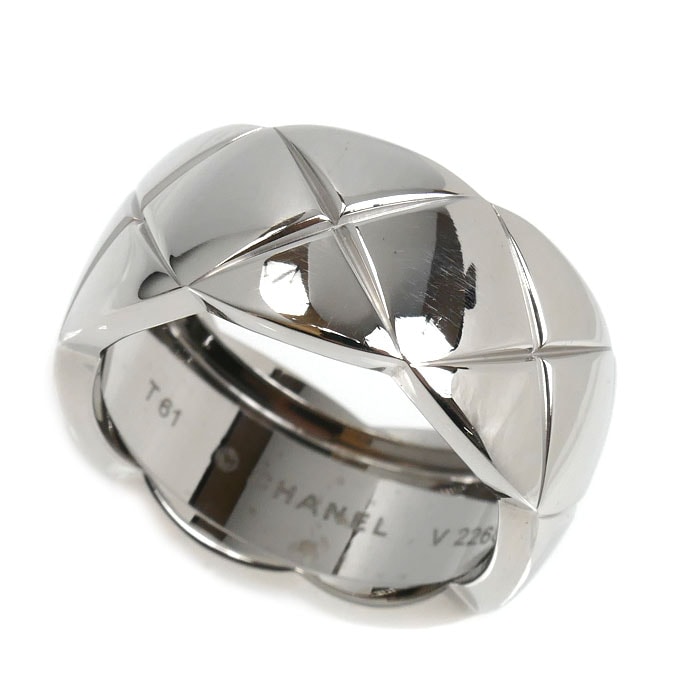 샤넬 샤넬 K18WG 화이트 골드 코코 크러쉬 라지 링 링 J10573 21 61 13.0g 남성용 [중고] [상태좋음]
