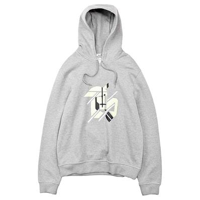 【美品】HERMES エルメス スウェット パーカー シュヴォー・アン・シンメトリー サイズ M メンズ 2023SS ホース レザーパッチ プルオーバー フーディー ロングスリーブ トップス グレー ライトイエロー 灰色 黄 イタリア製