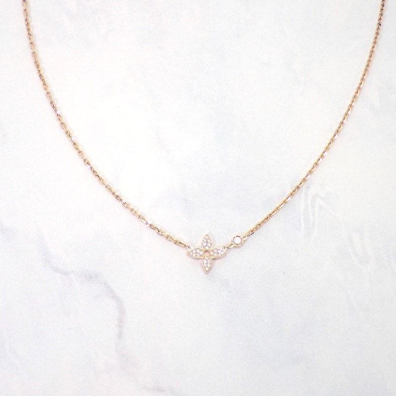 ルイヴィトン LOUIS VUITTON イディールブロッサム Q93871 ネックレス K18ピンクゴールド ダイヤモンド レディース【中古】【Aランク】