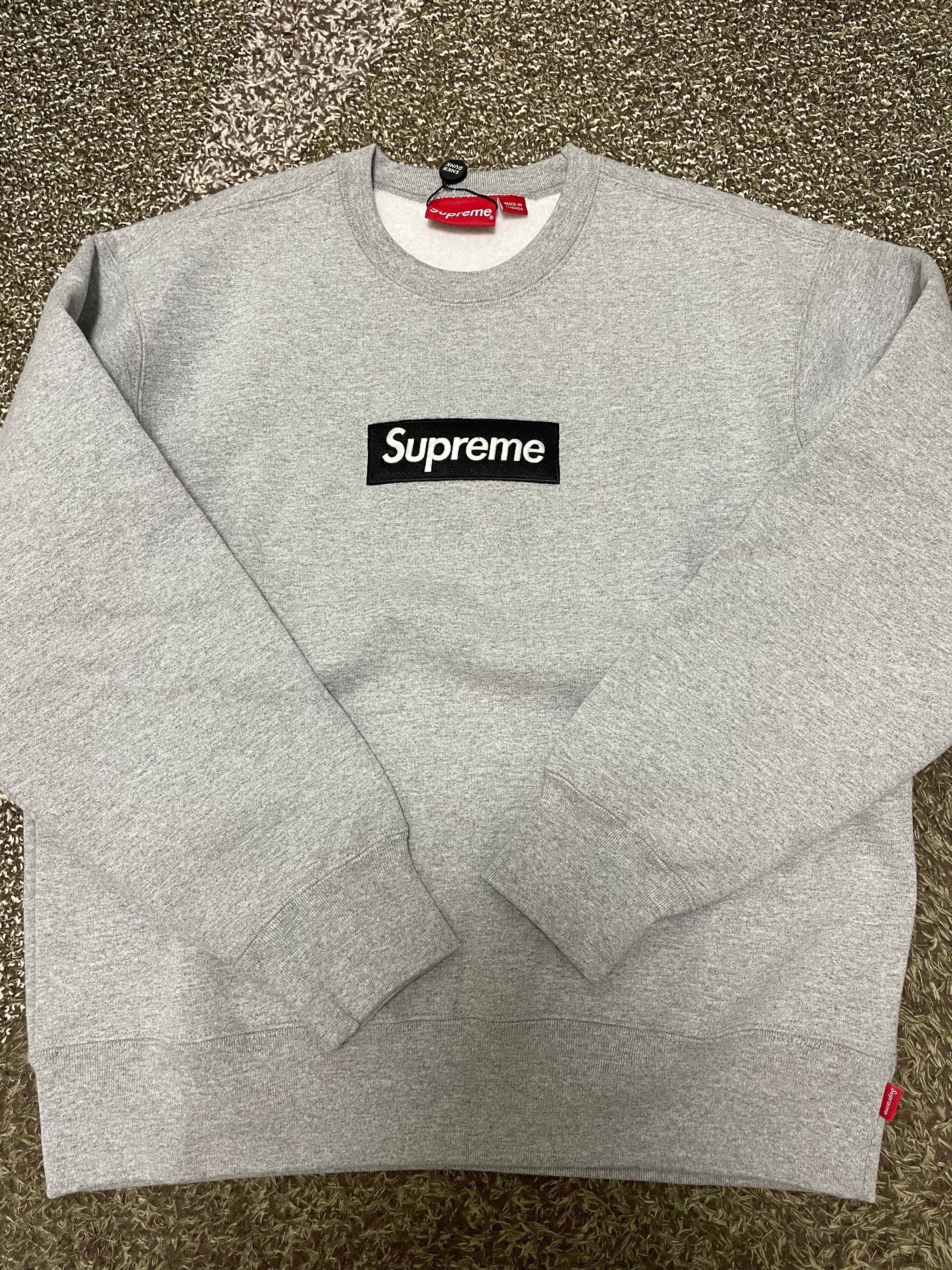 Supreme Box Logo Crewneck "Heather Grey" (22FW)