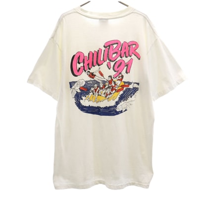 ONEITA オニータ 90s オールド バックプリント 半袖 Tシャツ XL ホワイト POWER-T シングルステッチ