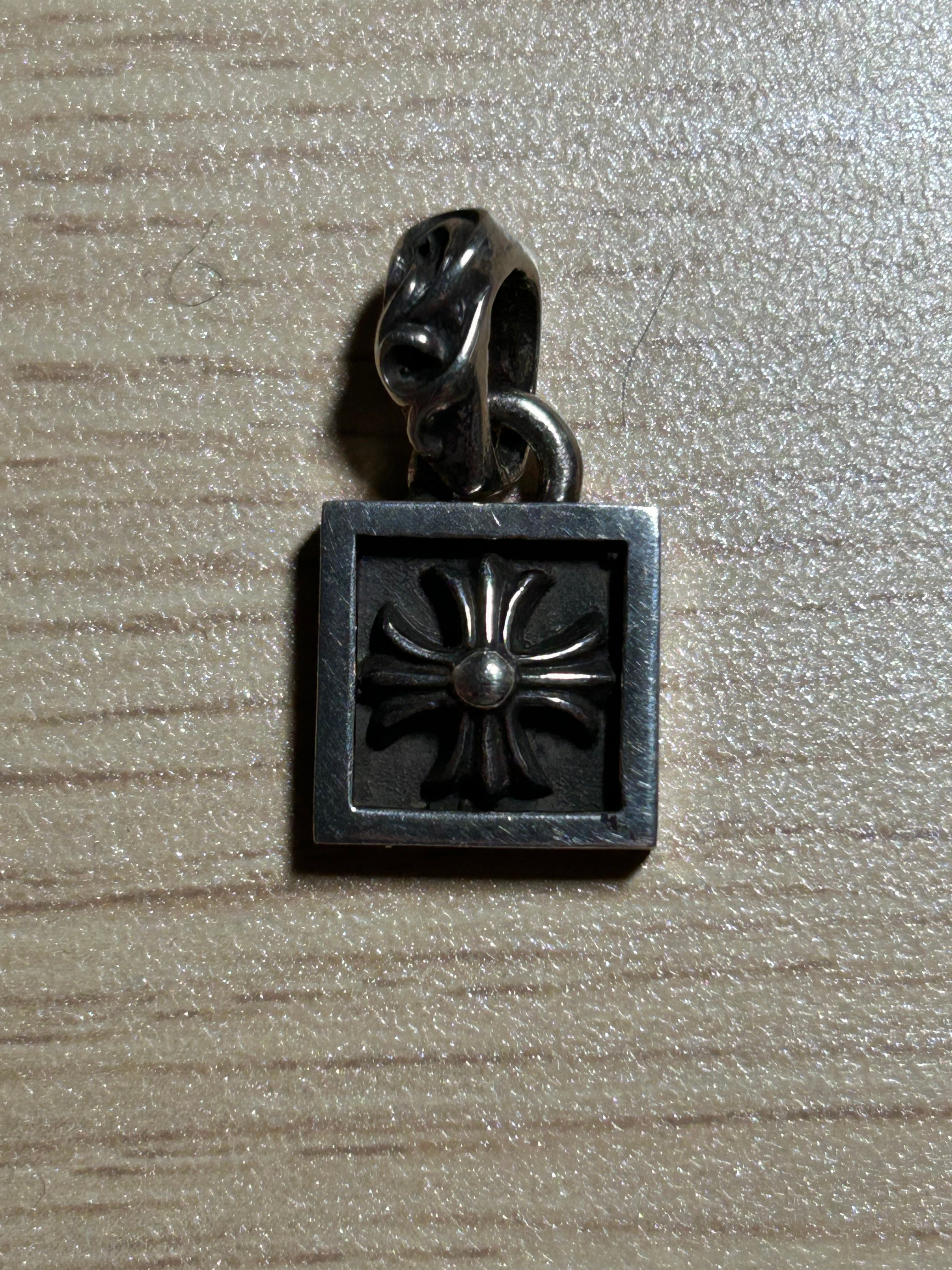 Chrome Hearts Framed CH Plus Charm "Silver"