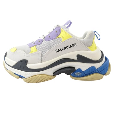 BALENCIAGA バレンシアガ スニーカー 524039 Triple-S Trainers トリプルS ローカット スニーカー グレー系 マルチカラー系 24cm【中古】