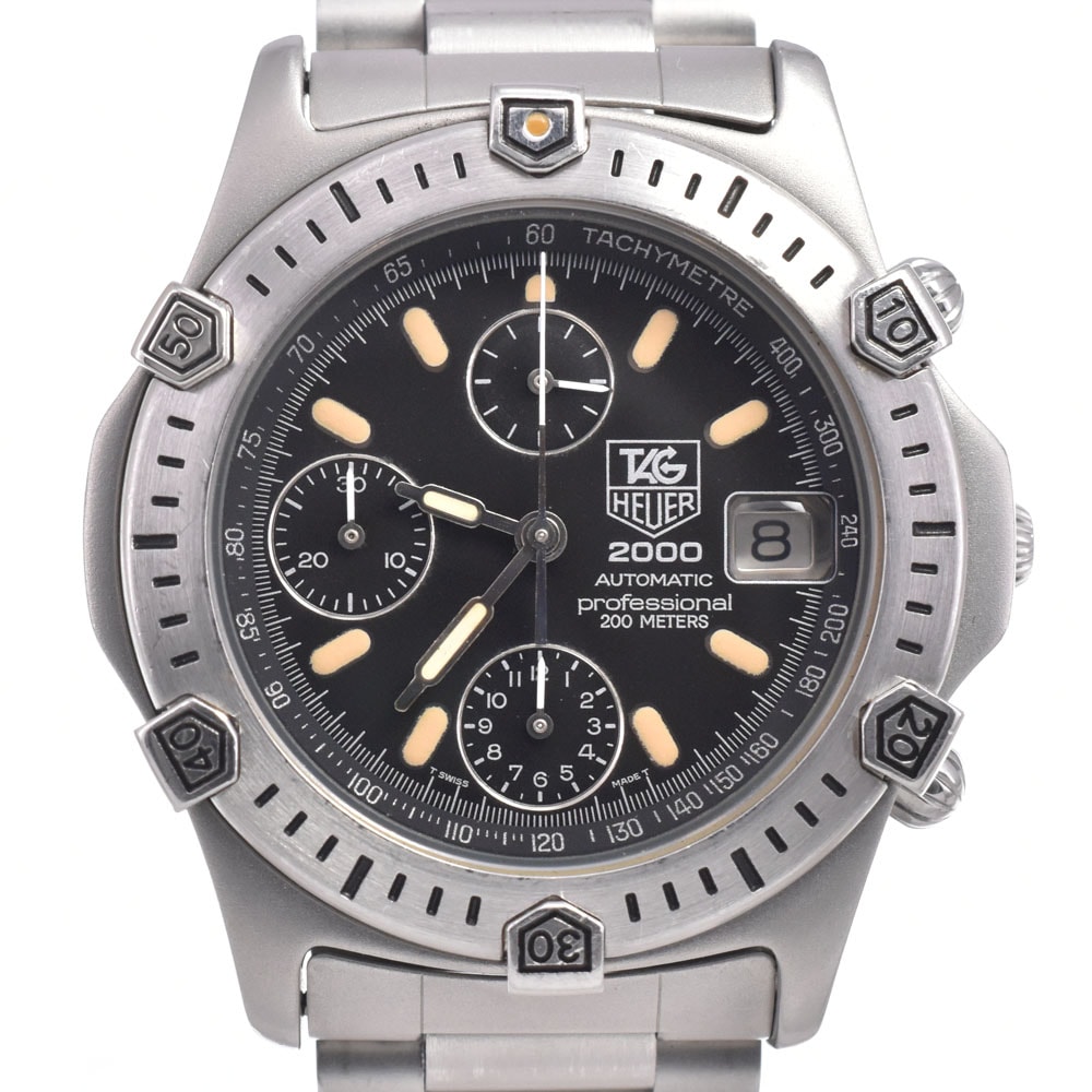 タグホイヤー TAG HEUER 169.306 2000シリーズ ブラック 自動巻き メンズ 良品 腕時計 L#150765