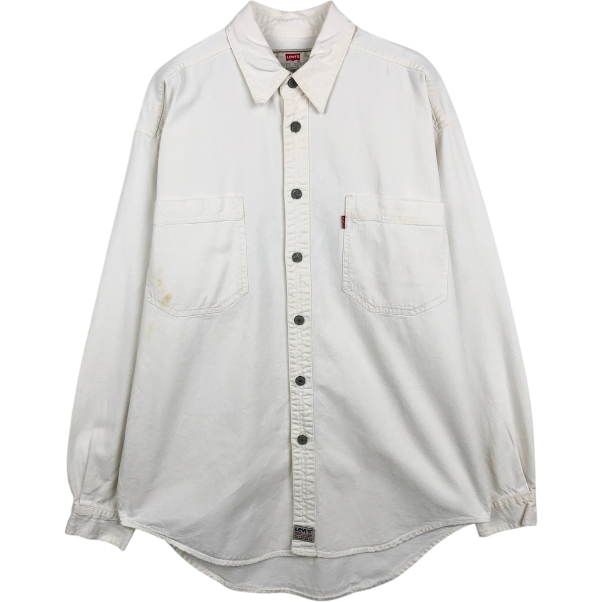 古着 リーバイス Levi's RED TAB 長袖 ホワイトデニムシャツ メンズM相当/eaa652021