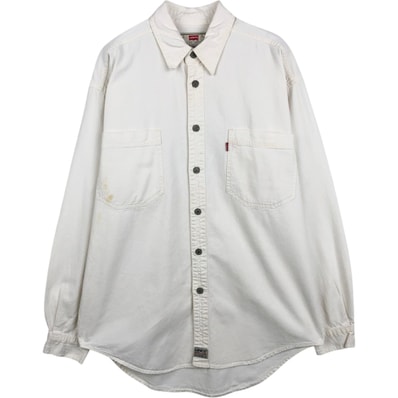 古着 リーバイス Levi's RED TAB 長袖 ホワイトデニムシャツ メンズM相当/eaa652021