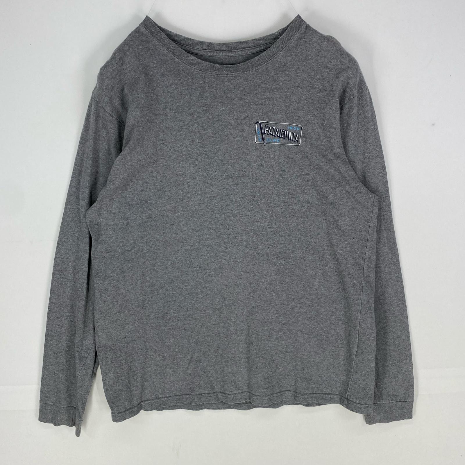 古着 パタゴニア patagonia 長袖Tシャツ ワンポイントロゴ ロングスリーブ アウトドア M グレー系 メンズ