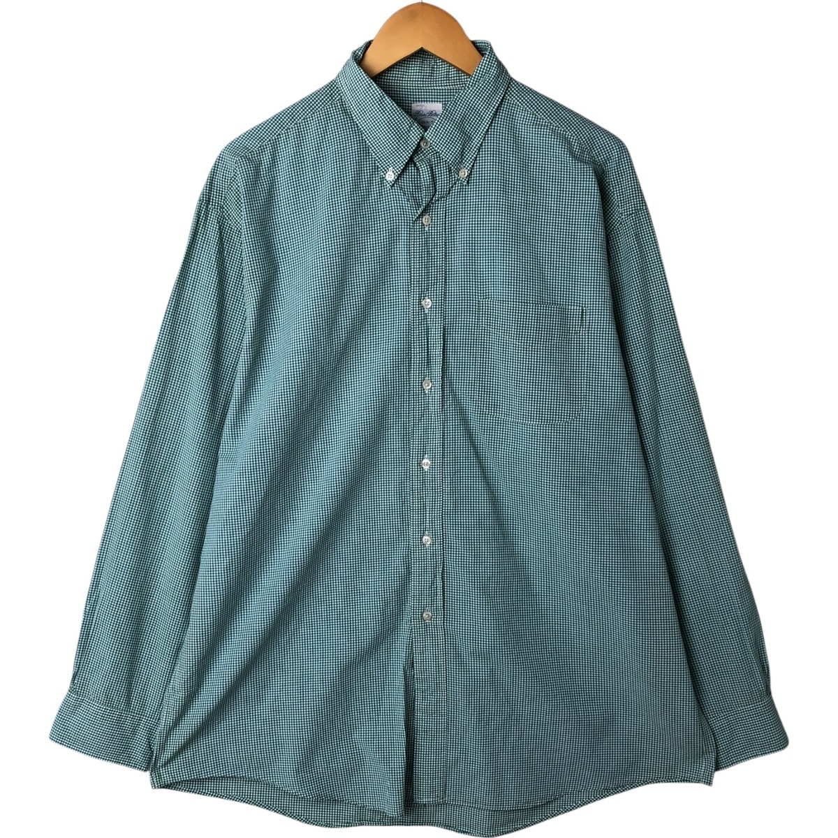 古着 ブルックスブラザーズ Brooks Brothers Est.1818 RELAXED FIT ギンガムチェック 長袖 ボタンダウンチェックシャツ メンズL相当/eaa544720