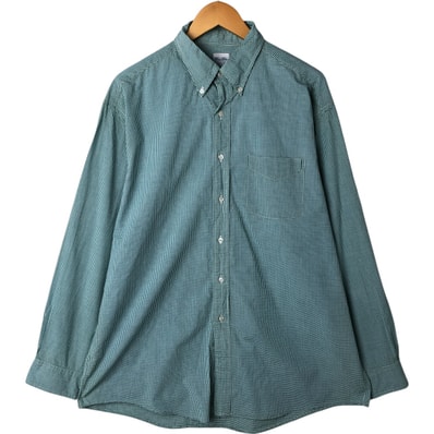 古着 ブルックスブラザーズ Brooks Brothers Est.1818 RELAXED FIT ギンガムチェック 長袖 ボタンダウンチェックシャツ メンズL相当/eaa544720