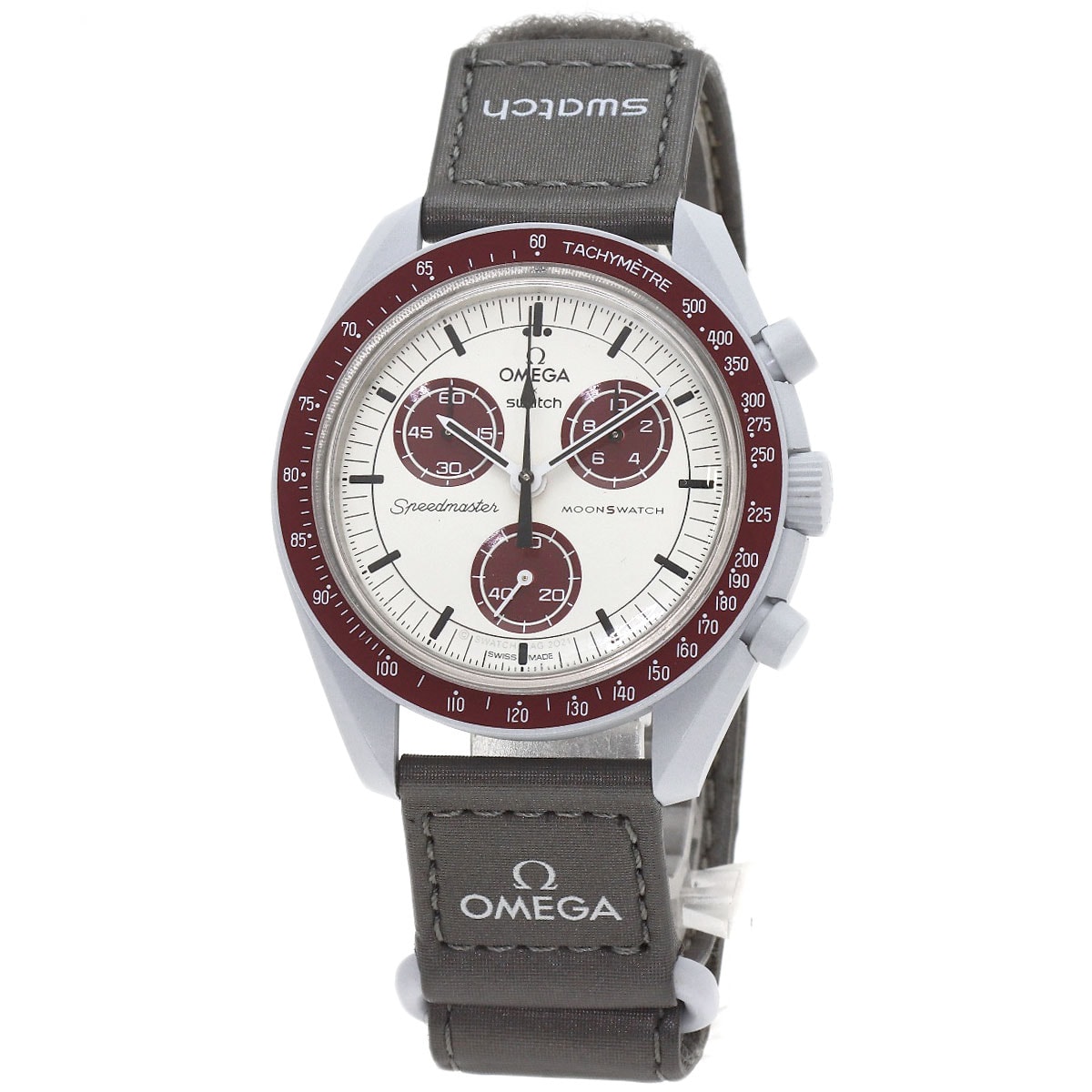 Swatch スウォッチ SO33M101 MISSION TO PLUTO オメガコラボ 腕時計 セラミック ナイロン メンズ [中古]