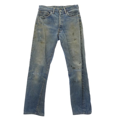 Levi's リーバイス デニムパンツ 501 66前期 small e ボタン裏刻印6 平行ステッチ デニム パンツ インディゴブルー系し【中古】