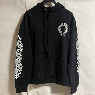 Chrome Hearts Horseshoe Floral Pullover Hoodie "Black"