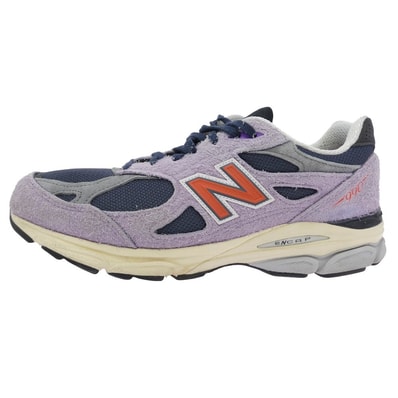 NEW BALANCE ニューバランス スニーカー M990TD3 M990V3 Made in USA Raw Amethyst BY TEDDY SANTIS ローアメジスト ローカット スニーカー パープル系 ブルー系 グレー系 27.5cm【中古】