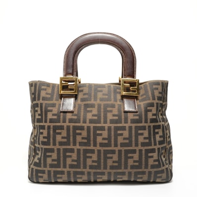 フェンディ FENDI ズッカ キャンバス ハンドバッグ【中古】