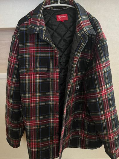 Supreme Quilted Plaid Flannel Shirt "Black"
