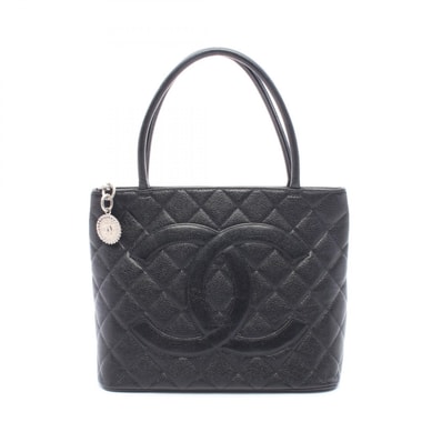 シャネル CHANEL 復刻トート トートバッグ バッグ キャビアスキン(グレインドカーフ) レディース ブラック系 A01804 【中古】