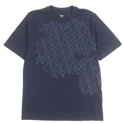 極美品 フェンディ
半袖Tシャツ ネイビー メンズ S FY0936