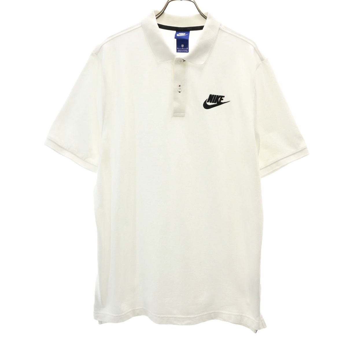 NIKE ナイキ 半袖 ポロシャツ XL ホワイト 鹿の子