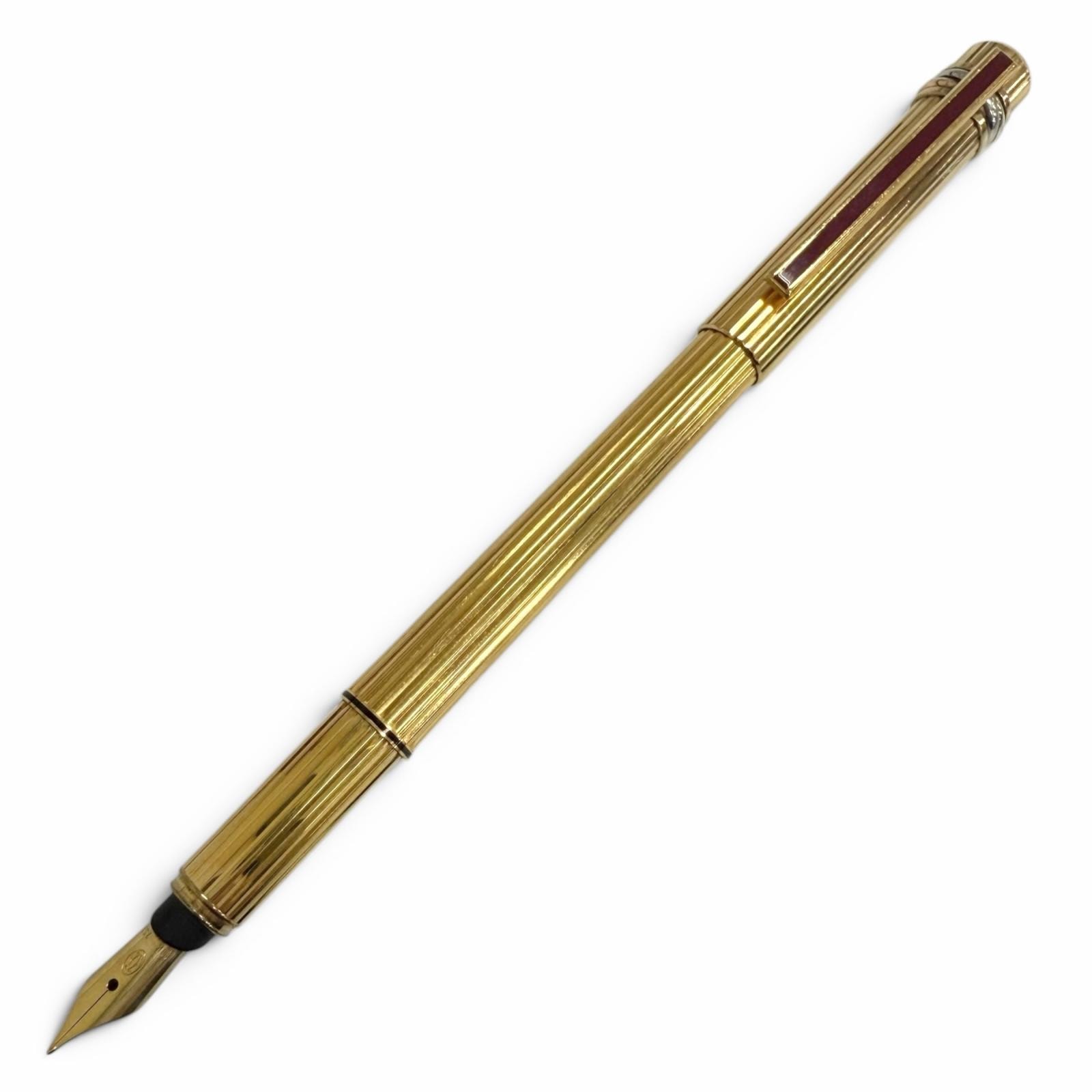 良品 カルティエ 万年筆 マスト ドゥ カルティエ ゴールド メンズ
