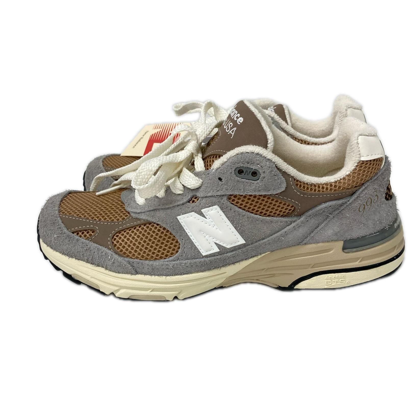 ニューバランス 【新品同様】U993GG Made in USA スエード/メッシュ スニーカー US7 1/2